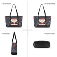 thumbnail image 6 of FORMRS Canvas Laptop Tote Bag for Women with 15.6" Computer Compartments Shoulder Handbag, Blue Christmas Santa, 6 of 7