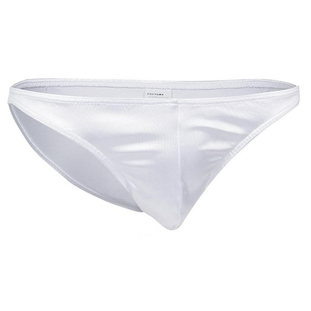 Hombres con Ropa interior de material cuero de imitacion brillante Ropa interior Calzoncillos de tiro bajo Calzoncillos con bolsa de L Salvador Ropa interior de cintura baja para hombres Walmart en