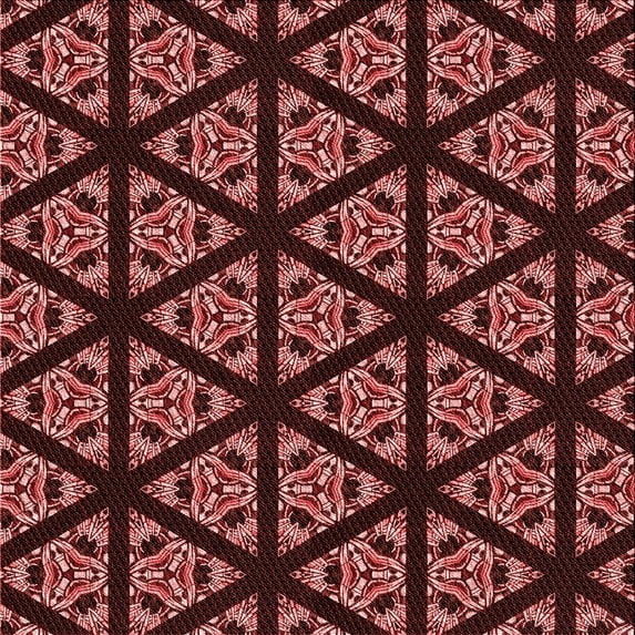 Ahgly Company Machine Washable Indoor Square Transitional Indian Red Area Rugs, 4' Square