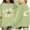 Light Green, variant on KAUOD Girls Letter Print Sweatshirt Football Graphic Crewneck Pullover Long Sleeve Sweaters Kids Casual Fashion Top School Hoodies