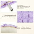 thumbnail image 6 of Unique Bargains Bubble Cloud Cosmetic Bag Zipper Checkered Makeup Bags Lipsticks Purple, 6 of 7