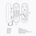 thumbnail image 3 of Yeacher Portable Corded Telephone Phone Pause/ Redial/ Flash Wall Mountable Base Handset for House Home Call Center Office Company Hotel, 3 of 8