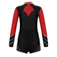 thumbnail image 4 of iiniim Leotards for Girls Gymnastics Long Sleeve Zipper Back Biketard Unitard Jumpsuit 6-16 Red 8, 4 of 7