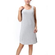 JANSION Womens Vest Dresses Cotton Nightgown Summer Sleeveless Casual Dresses Modal Tank Dress Comfortable Dress