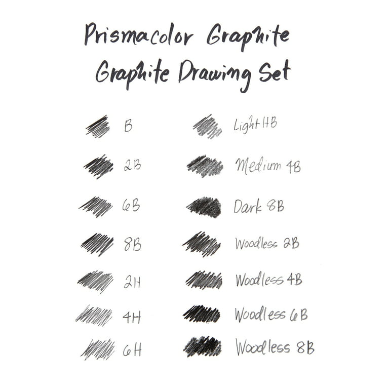 Prismacolor 24261 Premier Graphite Drawing Pencils with Erasers &  Sharpeners, 18-Piece Set 