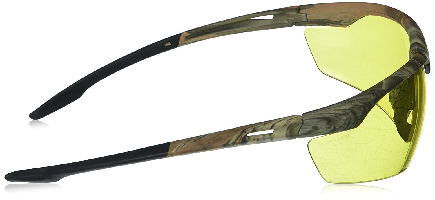 SAFETY GLASSES,IND CAMO AMBER LENS