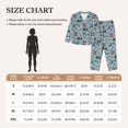 thumbnail image 3 of KLL Camping Caravan Print Women's Long Sleeve Pajamas with Pants Sleepwear Loungewear 2 Set-Small, 3 of 7