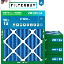 Filterbuy 20x25x4 MERV 13 Health Defense, Pleated HVAC AC Furnace Air Filters (4-Pack)