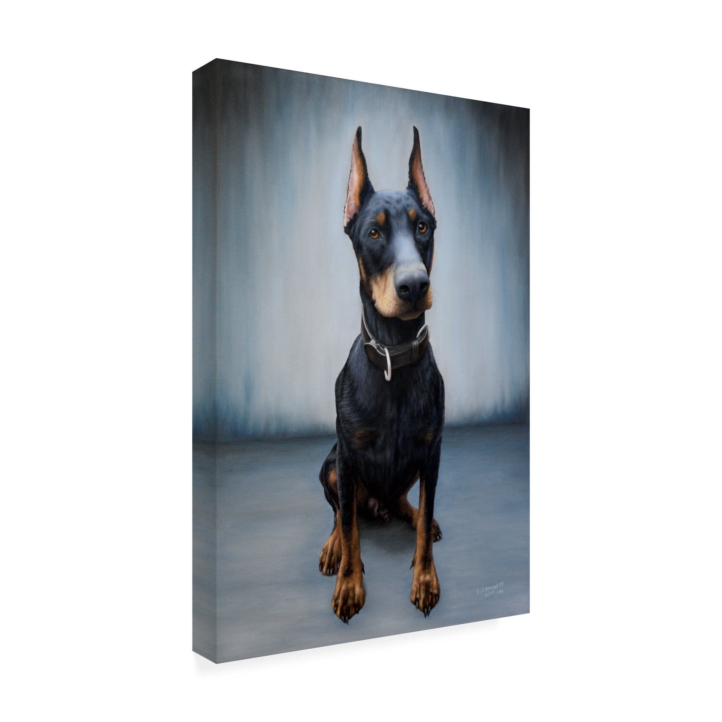 Steve Crockett 'Pet Portrait Of A Doberman Dog' Canvas Art