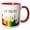 Red/White, variant on 3drose, Get Creative Color Pencils, 11oz Two-tone Green Mug