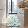 thumbnail image 4 of Light Blue Christmas Tree Pattern Kitchen Rug Mat,Kitchen Runner Rugs Non Skid Washable,Decorative Kitchen Floor Mats for Kitchen,Sink,Laundry,17"x47.2", 4 of 7
