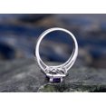 thumbnail image 6 of HeartsAndYou 2ct Natural Purple Amethyst Dual Halo Engagement Ring 100% 14k SOLID White Gold, 6 of 9