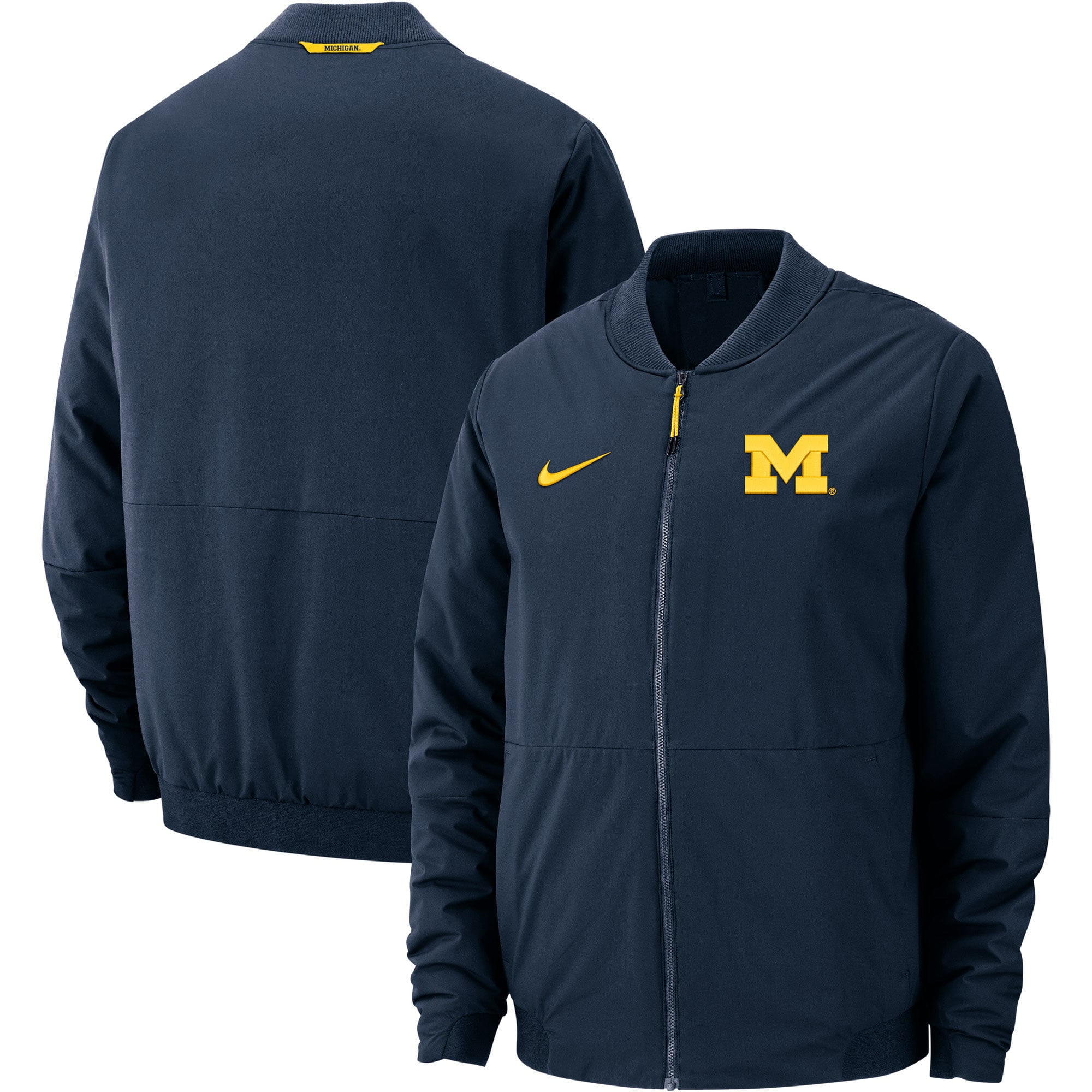 Michigan Wolverines Nike Shield Champ Drive FullZip Bomber Jacket