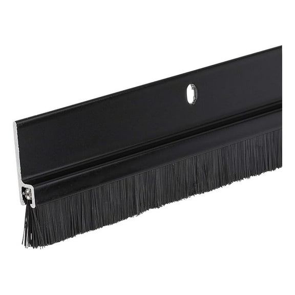 Door Sweep with Brush, Black