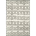 thumbnail image 4 of SAFAVIEH Dhurrie Valentina Geometric Moroccan Wool Area Rug, Grey/Ivory, 7' x 7' Round, 4 of 10