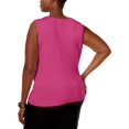 thumbnail image 2 of August Silk Womens Plus Knit Sleeveless Pullover Sweater Pink 1X, 2 of 2