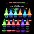 thumbnail image 1 of Set de pintura acrílica ARTME que brilla en la oscuridad, 30 ml, 1 oz, 12 colores, 1 of 6