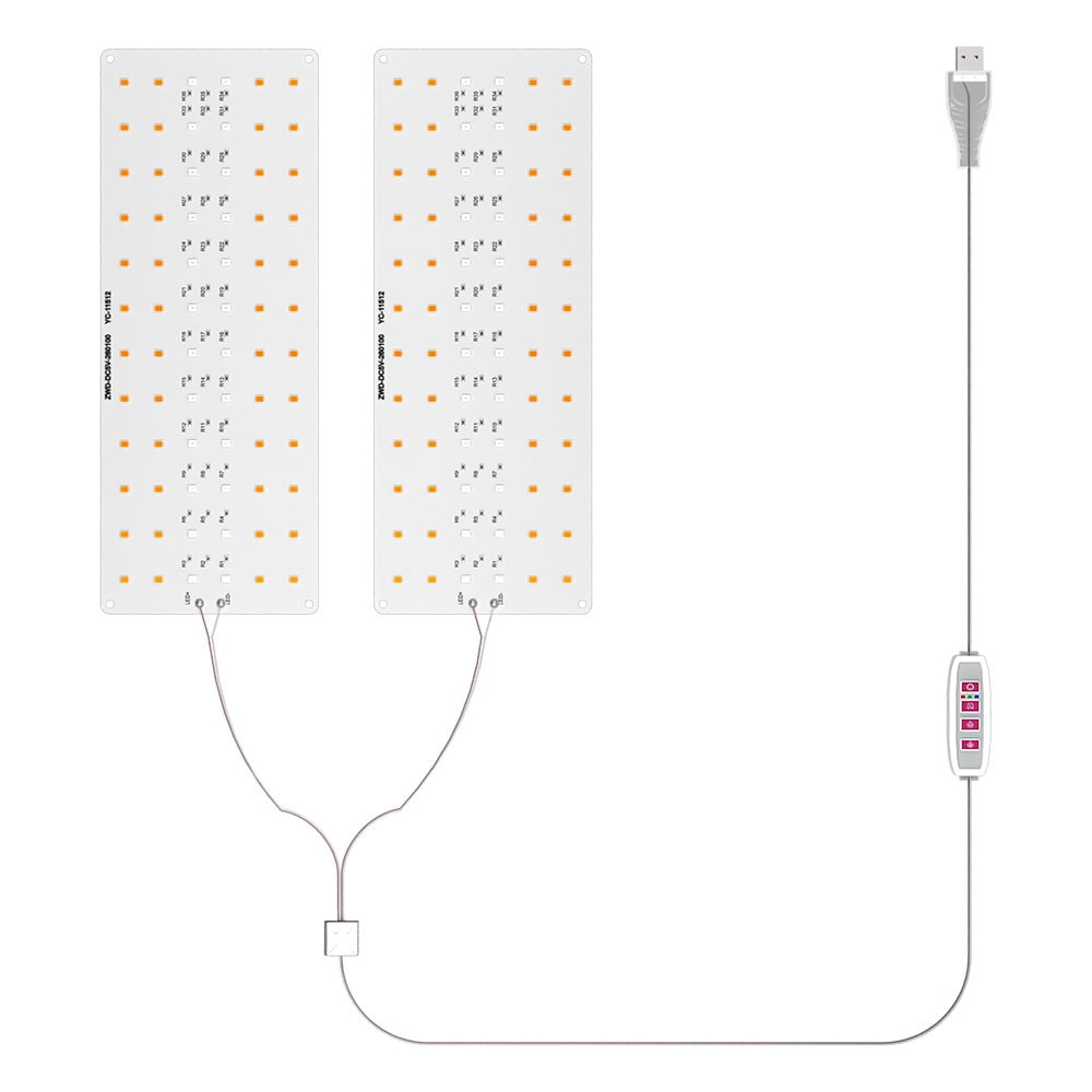 Lampe De Croissance Plantes 4x40cm - Spectre Complet - Timer 3/9/12h - 10 Niveaux - Solaire