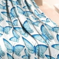 thumbnail image 3 of Blue Butterfly Pattern Blanket,Comfortable Soft Flannel Throw Blanket,All Season,Warm Lightweight Blankets for Sofa Bed Couch Living Room Chair,30"x40", 3 of 4