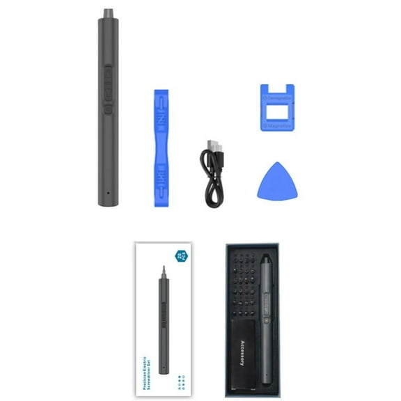 Mini Electric Screwdriver, 28 in 1 Electric Screwdriver Kit, Magnetic Electric Precision Screwdriver for Laptop Phone(A)