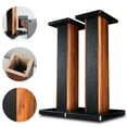 thumbnail image 2 of 35.4" Pair Wood Bookshelf Speaker Stands Studio Monitor Speaker Stand Column, 2 of 13