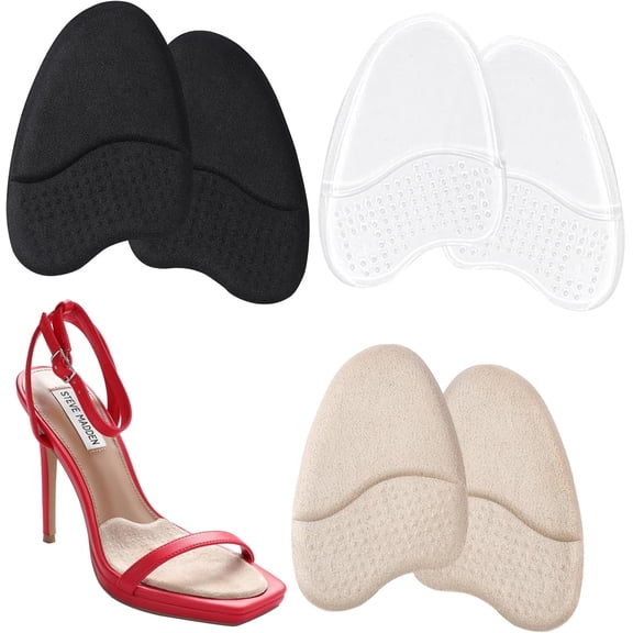 3 Pairs Metatarsal Pads for Women, High Heel Comfort Pads, Ball of Foot Cushions for Women, Shoe Insoles, Heel Pads for Stop Feet from Sliding Forward