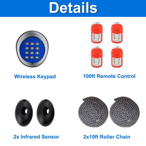 CO-Z 4400lbs Automatic Sliding Gate Opener APP Control Door Operator w 2 Remotes 763891888538 CO-Z 4400lbs Automatic Sliding Gate Opener APP Control Door Operator w 2 Remotes 763891888538
