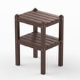 thumbnail image 4 of TORVA Outdoor Side & Accent Table All-Weather Recycled HDPE Lumber Patio Adirondack End Tables, Brown, 4 of 4