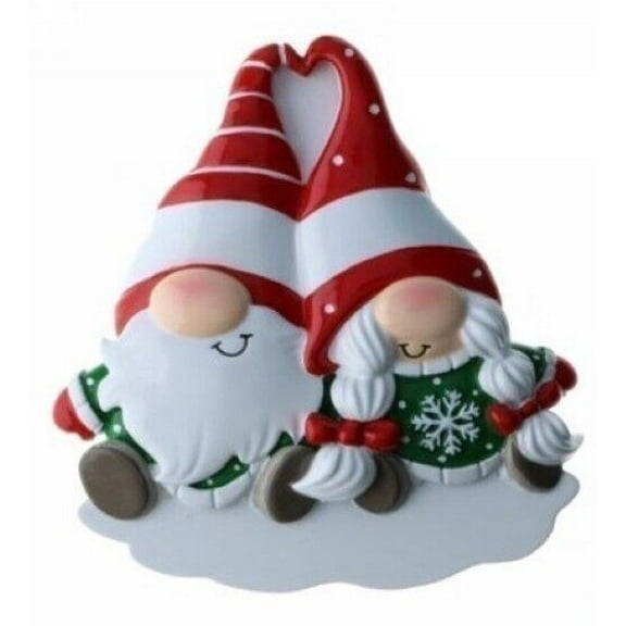Personalized Christmas Ornament  - Gnome Couple