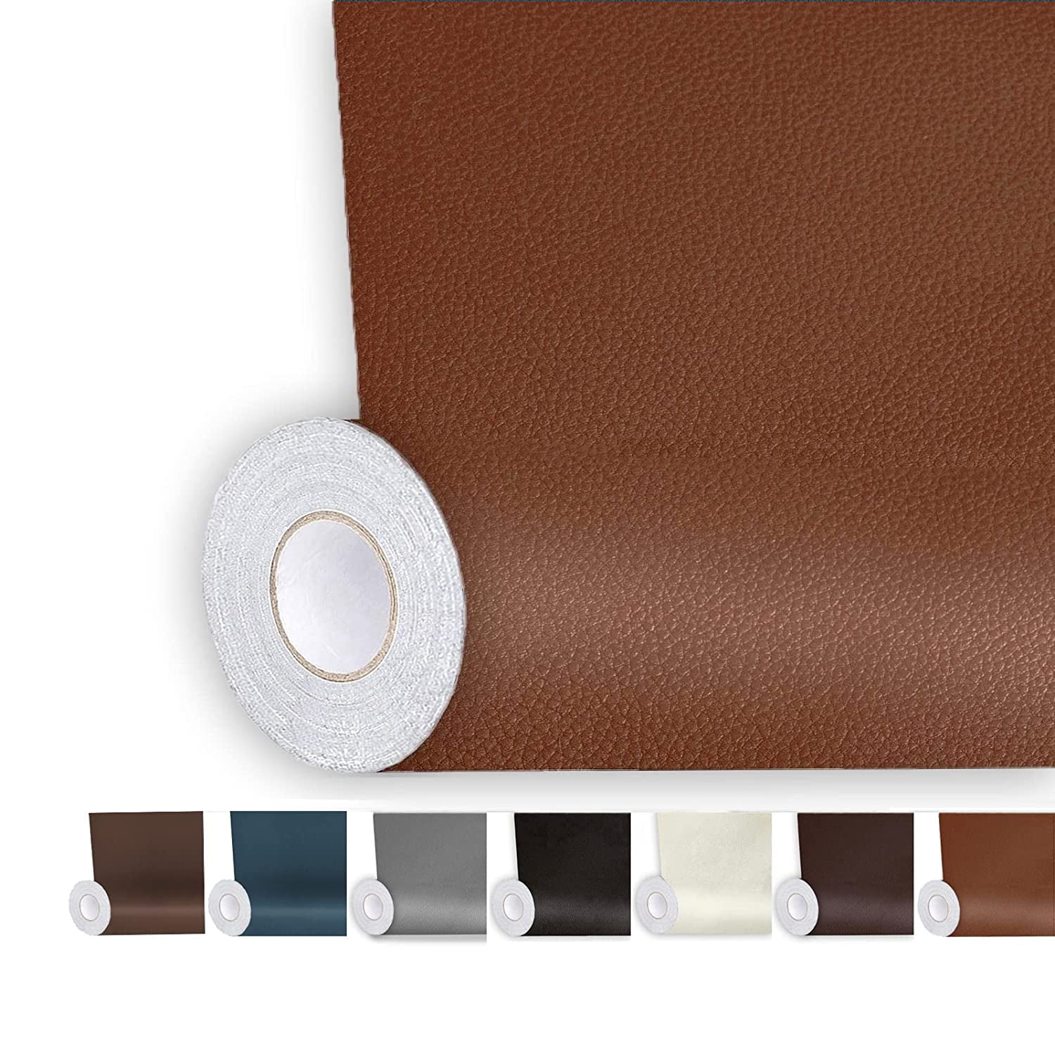 1pc Dark brown Leather Repair Patch, 17X79 inch Repair Patch Self Adhesive  Waterproof, DIY Large Leather Patches for Couches, Furniture, Kitchen  Cabinets, Wall (50X135cm PU Leather)