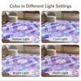 thumbnail image 7 of ODIKA 3'x5' Ultra-Soft Throw Mat, Diagonal Unicorn Checkerboard Motifs Emblems Purple Checkered None Washable, Bare feet friendly, Easy Care Indoor rug for Bedside, Vanity, 7 of 7