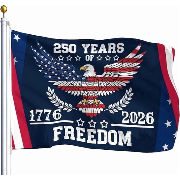 250TH Anniversary Flags, 250th Anniversary US 1776-2026, Patriotic Design Banner