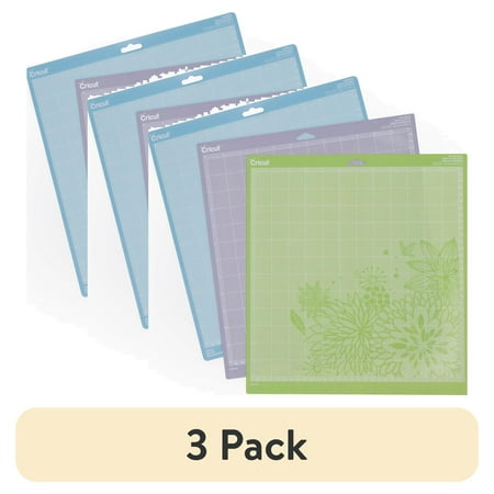 (3 pack) Cricut Cutting Mat 12"X12" 3/Pkg - Green, Blue & Purple