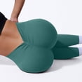 thumbnail image 7 of Duoif Women's High Waisted Yoga Pants Slim Fit Quick Drying Leggings Hip Lifting Texture Fitness Pants Womens Bottoms Light Green L, 7 of 7