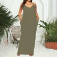 thumbnail image 2 of Women Plus Size Dress,Womens Fashion Summer Dress,Spaghetti Strap Casual Tank Beach Cover Up Maxi Dress With Pockets Dress,Maxi Dress,Sun Dresses On Clearance,Maxi Dresses for Women 2024, 2 of 6