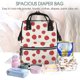 thumbnail image 5 of Easygdp Abstract Red Polka Dot para Bolsa de Bebé de Gran Capacidad con Múltiples Bolsillos, Bolsa de Pañales para Padres, Bolsa de Viaje Organizada y Elegante, 5 of 6