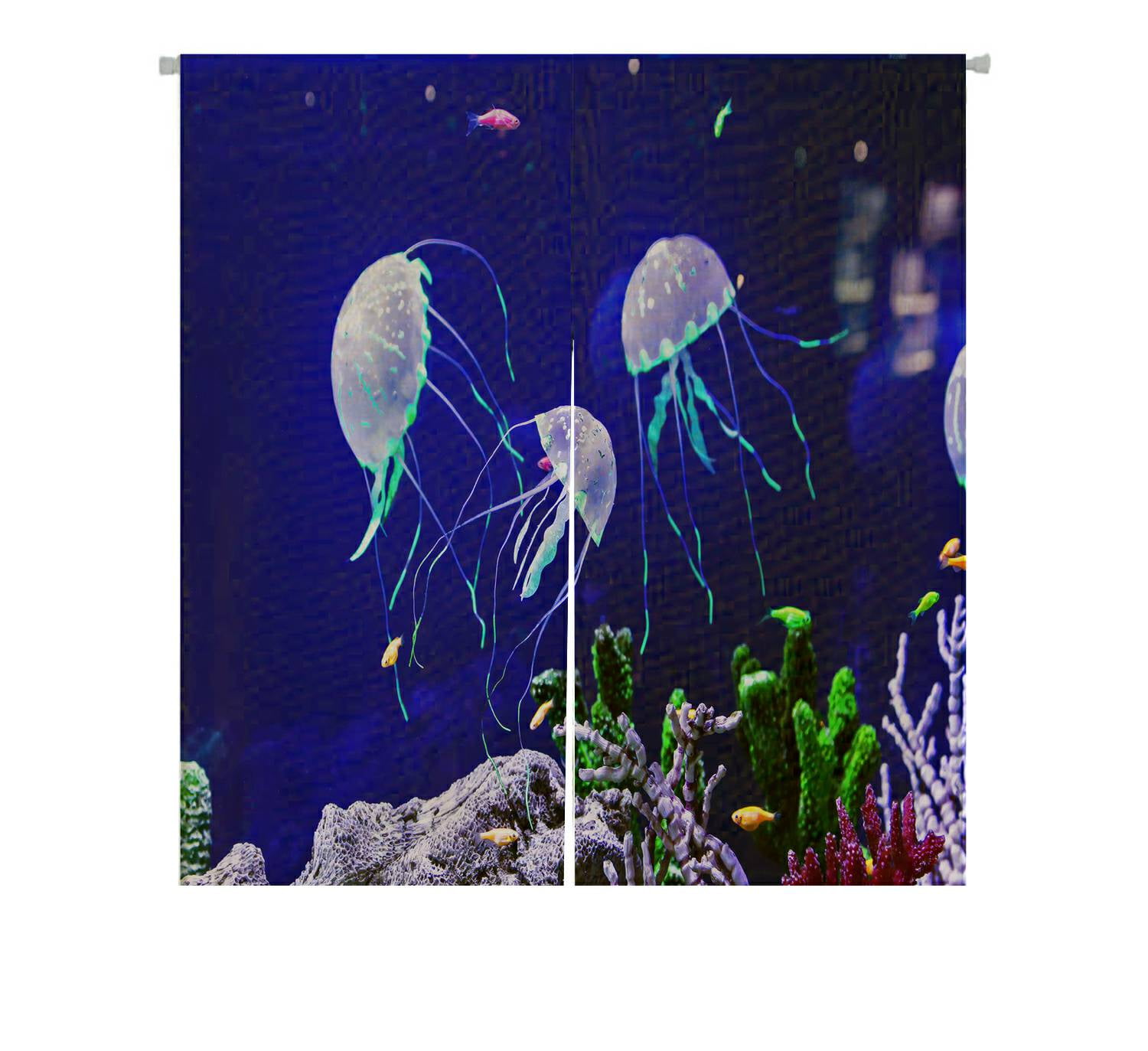 ECZJNT jellyfish medusa neon light fishes Aquarium ocean wildlife
