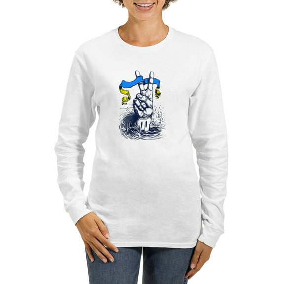 CafePress - Pro Ukraine Support Ukrainian Long Sleeve T Shirt - Women's Long Sleeve Graphic Casual T-Shirt