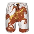 thumbnail image 3 of Vsdgher Vintage Cowboy On A Bronco Horse Men's Beach Shorts, Surfing shorts, Swim trunks, Quick Dry Swim Trunks for Surfing Beach Fun -Small, 3 of 6