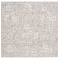 SAFAVIEH Metro Yolonda Distressed Area Rug, Beige/Ivory, 6' x 6' Square