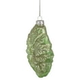 thumbnail image 3 of Northlight 3.75" Green Glittered Poinsettia Flower Glass Christmas Ornament, 3 of 4