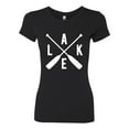 thumbnail image 2 of Wild Bobby, Lake Cross Paddles, Women Slim Fit Junior Tee, Black, Small, 2 of 4