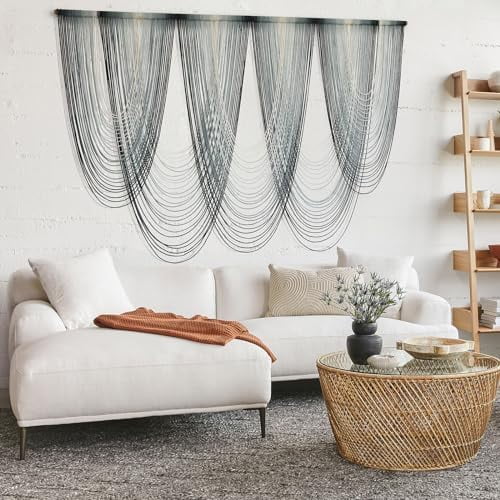 Large Macrame Wall Hanging Dip-Dyed Macrame Wall Decor Boho Wall Decor Craftsmanship Fiber Art 57" W x 41" L