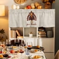 thumbnail image 7 of Give Thanks Valances for Windows, 42 x 18in, Thanksgiving Turkey Fall Linen Texture Rod Pocket Kitchen Valance Curtain Light Filtering Window Treatments for Living Room Bedroom, 1 Panel, 7 of 7