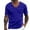 Blue, variant on European Solid Color Men Casual Versatile Business Foreign Trade Sports Comfortable V Neck Short Sleeved T Shirt Big Tall T Shirts for Men