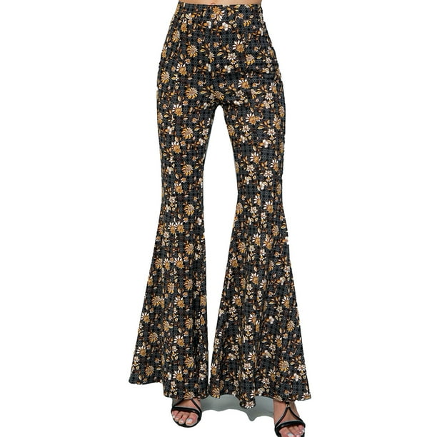 Clothing Ave - Stretchy High Waist Bell Bottom Flare Pants - Walmart ...