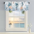 thumbnail image 3 of Window Valance for Kitchen,Summer Sea Turtles Eight-clawed Fish Rod Pocket Curtain Valances Short Curtains Drapes Panel,Marine Life Corals Window Treatment Topper for Living Room Bathroom Bedroom, 3 of 9