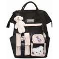 thumbnail image 1 of Kawaii Backpack with Kawaii Pin and Accessories Backpack Cute Aesthetic Backpack Cute Kawaii Backpack for School (Black) Black -, 1 of 4