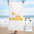 thumbnail image 1 of Toalla de playa de microfibra de estilo raver de la vieja escuela, manta de playa suave para desfiles, natación, yoga, mujeres y hombres, 1 of 4