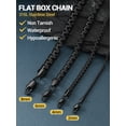 thumbnail image 6 of PROSTEEL Mens Chain Stainless Steel Round Link Chain Black Necklaces 6mm Non-tarnish Hypoallergenic Birthday Valentines Father Day Jewelry Gift for Dad Husband 30 Inch, 6 of 8